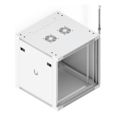 UBIQUITI - Gabinete Rack 12U / Montaje en Pared / 4 Postes / Vidrio Templado / Carga 80 kg (176 lb) / 598 × 600 mm