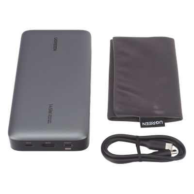 UGREEN - Power Bank / 25000mAh / 145W Max. / 3 Puertos USB / PD 3.0 / QC 3.0 / Pantalla Inteligente / Carcasa Ignífuga