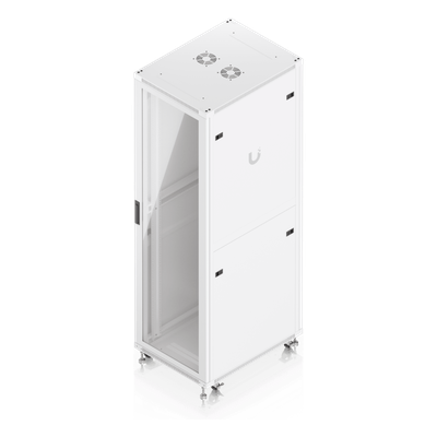 UBIQUITI - Gabinete Rack de Piso / 42U / 600 x 800 mm (31.5 in) / 800 kg (1763.7 lb) / Puerta de Vidrio Templado / Ventiladores Integrados / Ruedas con Bloqueo
