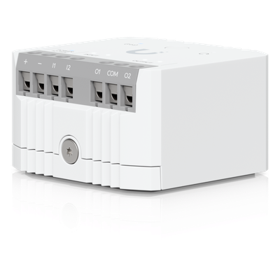 UBIQUITI - Relé Inteligente / Contacto Seco 10A / 12-48V DC / 12-240V AC / Alcance Inalámbrico 2 km (1.2 mi) / Integración UniFi Protect