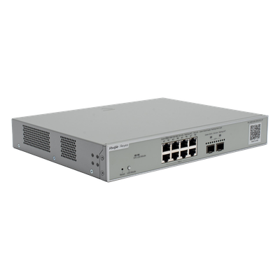 RUIJIE - Switch Multi-Gigabit PoE++ / 8 Puertos 2.5G / 2 SFP+ / 370W / Capa 3 / 80 Gbps / Cloud Administrable