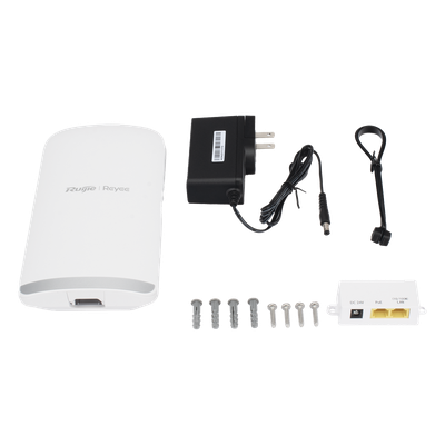 RUIJIE - CPE Puente Inalámbrico / Wi-Fi 5 867 Mbps / Antena 13 dBi MIMO 2x2 / 2 Puertos PoE Out / Enlace 3 km (1.86 mi) / IP55