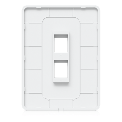 UBIQUITI - Placa Keystone Universal / 2 Puertos / Superficie Pintable / Montaje Vertical / 4 Piezas