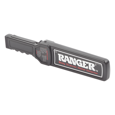RANGER SECURITY DETECTORS - Detector de Metales Portátil / Sensibilidad Moneda 50 Centavos / Alarma Audible Variable / Vibración Silenciosa / Alimentación 9V