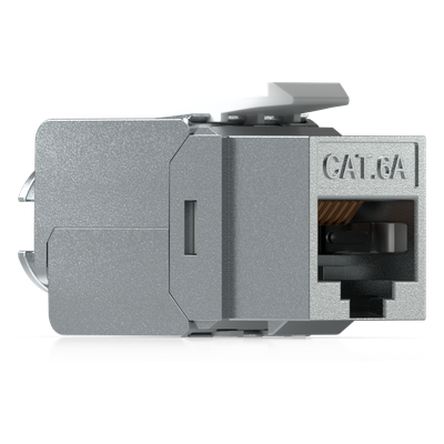 UBIQUITI - Keystone Jack / Cat6A / Terminación Toolless / Snap-In / 12 Piezas / 23-26 AWG