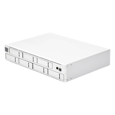 UBIQUITI - NVR Empresarial / 60 Cámaras / 7 Bahías HDD / RAID Expandido / Pantalla Táctil 1.3' / Almacenamiento 60 Días 4K