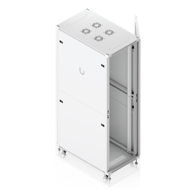 UBIQUITI - Gabinete Rack de Piso / 42U / 600 x 1000 mm (23.6 x 39.4') / Carga 800 kg (1763.7 lb) / Ventiladores con Sensor Térmico / Puerta Vidrio Templado / Ruedas Bloqueables