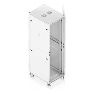 UBIQUITI - Gabinete Rack de Piso / 42U / 600 × 800 mm (23.6 x 31.5') / Carga 800 kg (1,763.7 lb) / Puerta Perforada / Ventiladores Integrados / Ruedas con Seguro