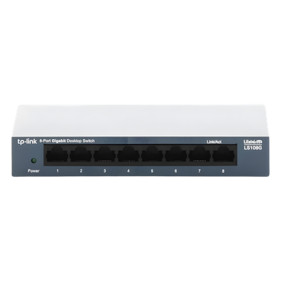 TP-LINK - Switch de Escritorio / 8 Puertos Gigabit 10/100/1000 Mbps / Carcasa Metálica / Green Ethernet / Plug-and-Play