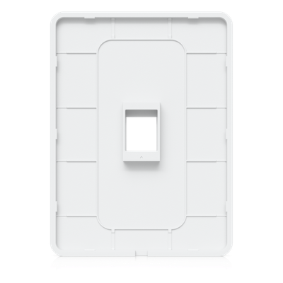 UBIQUITI - Placa Keystone / 1 Puerto / Superficie Pintable / Montaje Vertical / 4 Piezas / Policarbonato y Acero SGCC