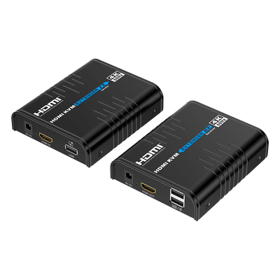 EPCOM - Extensor KVM HDMI / 4K 60 Hz / 120 m (393.7 ft) con CAT6 / 18 Gbps / HDCP 2.2 / Latencia 120-170 ms / IPColor Stream / Matriz 256x256