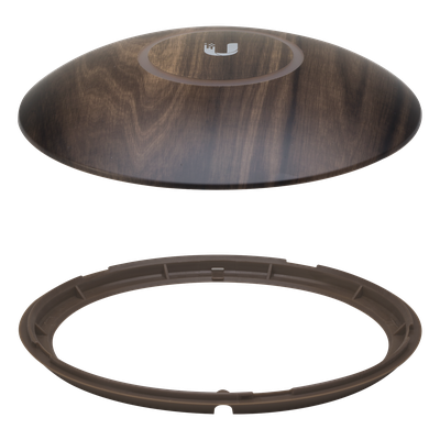 UBIQUITI - Máscara decorativa / Diseño madera / 160 x 160 mm (6.30 x 6.30') / Paquete 3 unidades / Perfil bajo / UAP-nanoHD