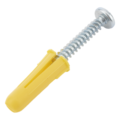 THORSMAN - Kit de Fijación / 20 Taquetes de 1" (25.4 mm) / 20 Tornillos 8 mm x 1" (25.4 mm) / Doble Expansión / Carga 50 kg / Polietileno HDPE