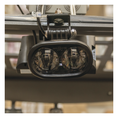 ECCO - Luz LED de Advertencia Peatonal / Punto Azul Proyectado / 12-80 VCC / IP67 / Aluminio y Policarbonato / 4.7 x 4.1 x 2.6 in