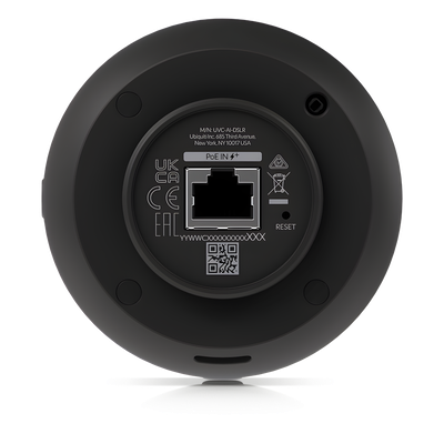 UBIQUITI - Cámara IP AI DSLR / 4K 8MP a 30 fps / Sensor CMOS 4/3" 10MP / Lente Fijo Gran Angular 17 mm / PoE+ / IPX5 / Audio Bidireccional