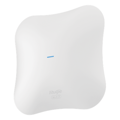 RUIJIE - Punto de Acceso Wi-Fi 7 / Tri-Banda / BE14000 / 13 Gbps / 600 Usuarios / 2.5G PoE In + SFP+ 10G / MIMO 8x8