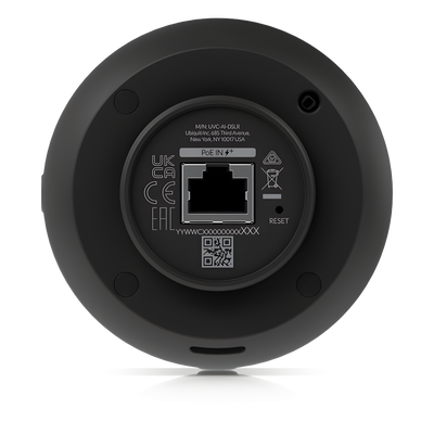 UBIQUITI - Cámara IP AI DSLR / 4K 8MP 30 fps / Sensor 4/3' 10MP / Lente 45 mm / Ángulo 21.6° / PoE+ 17.77 W / IPX5