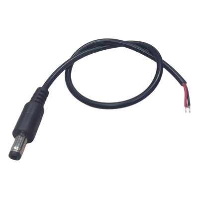 EPCOM POWERLINE - Cable Pigtail DC / Conector Macho 5.5 x 2.1 mm / 30 cm (11.8 in) / Calibre 22AWG / Polarizado / 12 VCC
