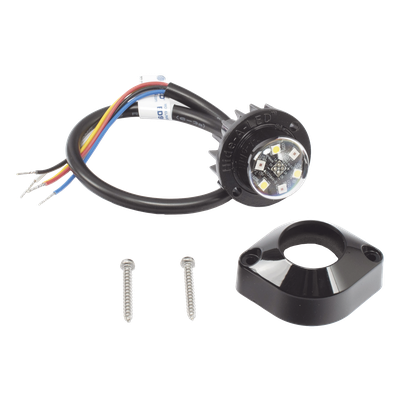 ECCO - Estrobo Oculto LED / 6 LED / Ámbar/Blanco / 69 Patrones / Montaje Superficie / IP67/IP69K / 12-24 V