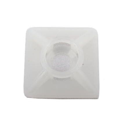 THORSMAN - Base Autoadherible para Cinchos / 19x19 mm / Nylon Resistente / Temperatura -10°C a 50°C / Paquete 100 Piezas / Orificio Central para Tornillo