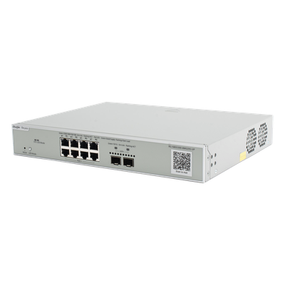 RUIJIE - Switch Multi-Gigabit PoE++ / 8 Puertos 2.5G / 2 SFP+ / 370W / Capa 3 / 80 Gbps / Cloud Administrable