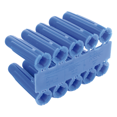 THORSMAN - Taquete de Fijación / Doble Expansión 4 Direcciones / 3/8" para Tornillo 12 mm x 2" / 100 Piezas / Resistencia 100 kg / Concreto y Superficies Sólidas