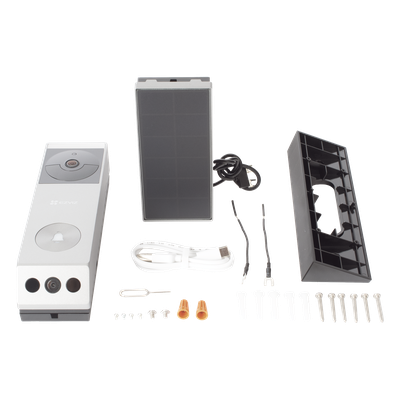 EZVIZ - Videoportero IP de Batería / Dual Cámara 3 MP + 2 MP / Panel Solar 1.2W / IR 6 m (19.7 ft) / IP65 / Audio Bidireccional / Wi-Fi
