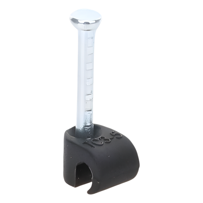 THORSMAN - Grapa para Fibra Óptica / Clavo Integrado 19.1 mm / Polipropileno UV / Rango Térmico -10°C a +120°C / 100 Piezas