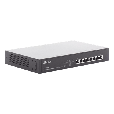 TP-LINK - Switch PoE+ / 8 Puertos Gigabit / 126W Total / 30W por Puerto / Escritorio o Rack