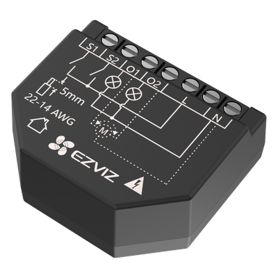 EZVIZ - Relevador Wi-Fi Inteligente / 2 Salidas para Apagadores / Control de Iluminación / Registro de Consumo / 100-240 VCA