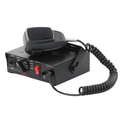 SIGNALPRO - Sirena Vehicular / 100 W / Multivoltaje 12~24 VCD / 6 Tonos Clásicos / Micrófono Integrado / Certificación SAE J1849