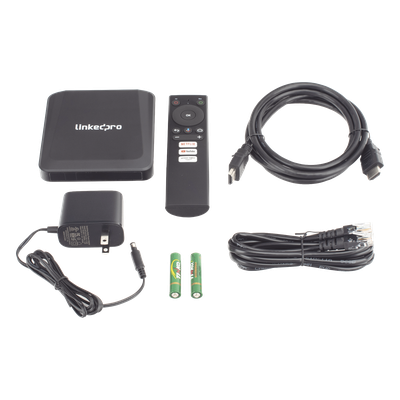 LINKEDPRO - Decodificador Android TV / 4Kp60 HDR / Wi-Fi Dual Banda / Bluetooth 5.0 / HDMI 2.1 / 2 GB RAM 16 GB Almacenamiento