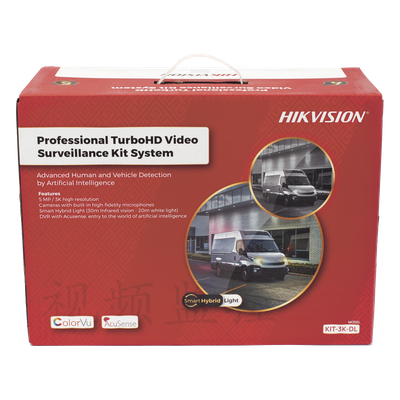 HIKVISION - Kit TurboHD / 3K 5 Megapixel / DVR 4 Canales / 4 Cámaras Bala / Dual Light 30 m (98.4 ft) / IP67 / Micrófono Integrado / Cables 18.3 m (60 ft)