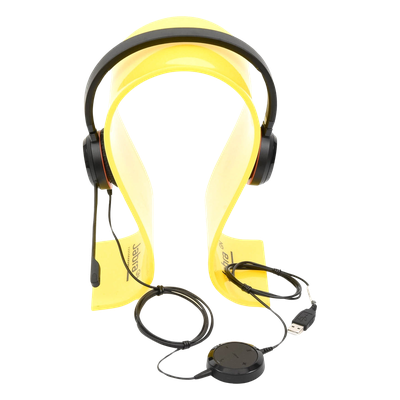 JABRA - Auricular Profesional UC / Conectividad Dual USB y 3.5 mm / Micrófono con Cancelación de Ruido / Controlador en Cable con LED / Plug and Play