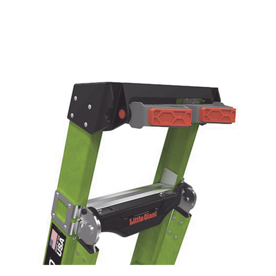 LITTLE GIANT LADDER SYSTEMS - Escalera Combinada 3 en 1 / Fibra de Vidrio / 1.83 m (6 ft) / Carga 170 kg (375 lb) / Almohadilla Giratoria / Barra en V