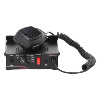 SIGNALPRO - Sirena Vehicular / 100 W / Multivoltaje 12~24 VCD / 6 Tonos Clásicos / Micrófono Integrado / Certificación SAE J1849