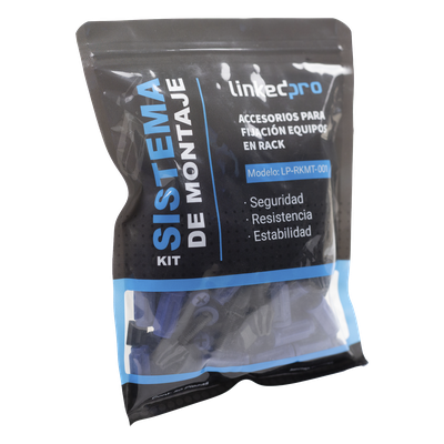 LINKEDPRO BY EPCOM - Kit de Montaje Rápido para Rack / Sin Tuercas Enjauladas / Carga 50 kg (110.2 lb) / 19 Pulgadas / 50 Piezas / Polímero Resistente