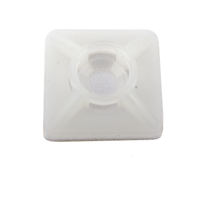 THORSMAN - Base Autoadherible para Cinchos / 19x19 mm / Nylon Resistente / Temperatura -10°C a 50°C / Paquete 100 Piezas / Orificio Central para Tornillo