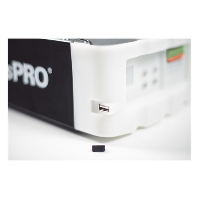 ACCESSPRO - Motor Automático para Puerta de Garage / 1/2 HP / Arranque y Paro Suaves / 127 VCA / 20 Controles 433 MHz / Rieles Tipo T y C / Respaldo de Energía