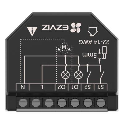 EZVIZ - Relevador Wi-Fi Inteligente / 2 Salidas para Apagadores / Control de Iluminación / Registro de Consumo / 100-240 VCA