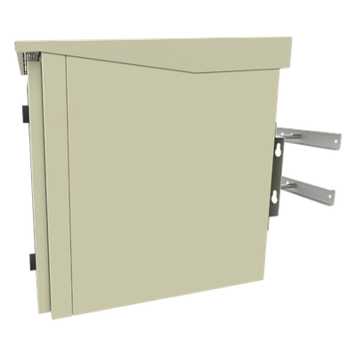 LINKEDPRO BY EPCOM - Gabinete Exterior / Rack 19" 9U / Ventiladores con Termostato / 4 Salidas NEMA 5-15R 10A / Poste Torre Pared