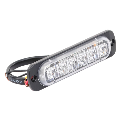 SIGNALPRO - Luz Auxiliar LED / 6 LEDs / Certificación SAE Clase 1 y ECE R65 / Sincronización 15 Unidades / Perfil Bajo 9 mm / Aluminio Sólido