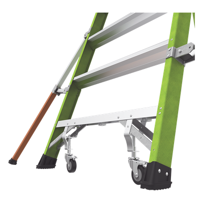 LITTLE GIANT LADDER SYSTEMS - Escalera Fija / Fibra de Vidrio / 8' (2.4m) / Jaula de Seguridad / 300 lbs