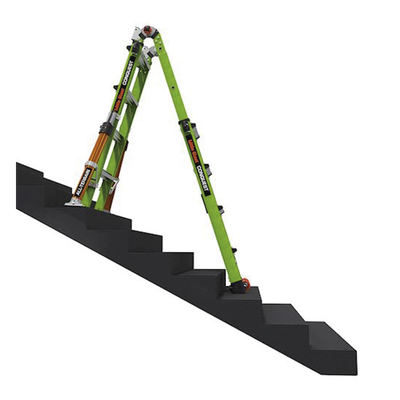 LITTLE GIANT LADDER SYSTEMS - Escalera Multi-Posiciones / 6.7 m (22') / Suelos Inclinados / Bloqueo Rápido / Almohadilla Giratoria / Ruedas Tip Glide