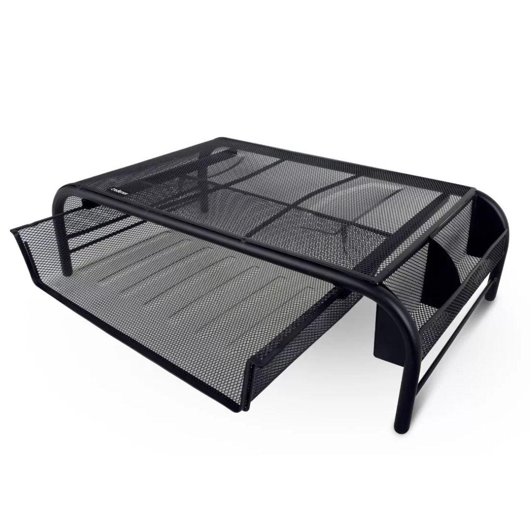 NEXTEP SOLUCIONES - Bundle Soporte Nextep Organizador de Malla para Laptop/Monitor con Cajon Cont. 2 Piezas