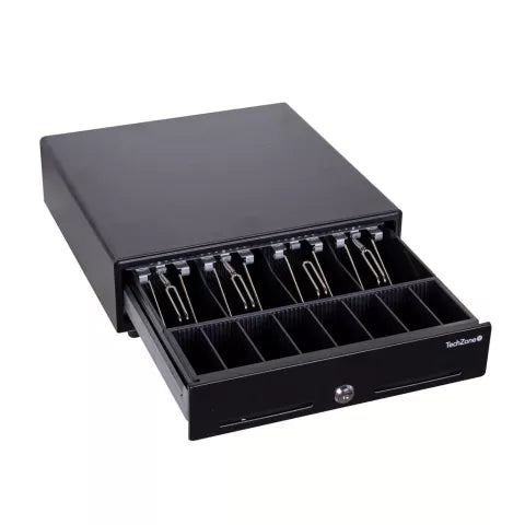 TECHZONE - Cajón de Dinero TechZone TZBE4B8M90 Capacidad para 4 Billetes 8 Monedas