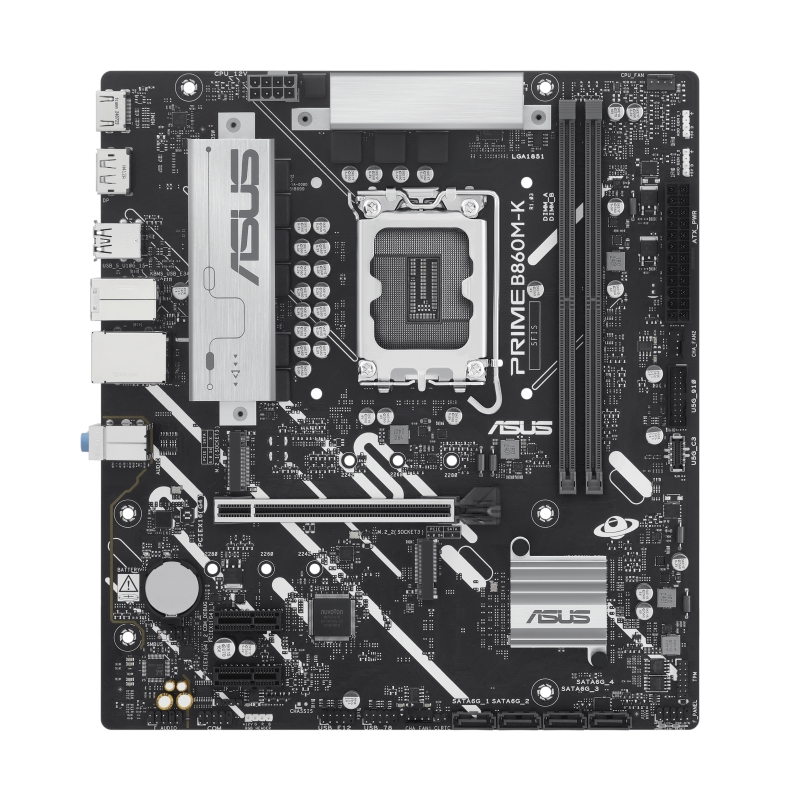 ASUS - Tarjeta Madre Asus Prime B860M-K DDR5 S 1851 mATX 128GB DDR5 PCIe 5.0 1xPCIe 4.0 M.2 Aura Sync