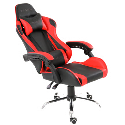 NEXTEP SOLUCIONES - Silla Gamer Nextep Ergonomica Falkor Masaje Lumbar y Reposa Pies Color Rojo/Negro
