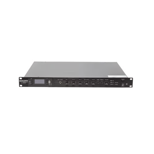 EPCOM PROAUDIO - Amplificador Mezclador | 120W RMS | Sistema 100V y Baja Impedancia | MP3 | Tuner | Bluetooth | Música ambiental y Voceo